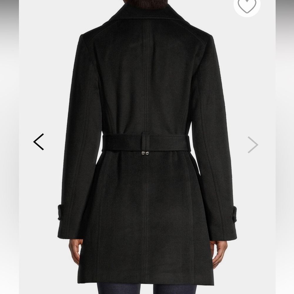 Michael Kors Wool-Blend Moto Trench Coat - Picture 2 of 6